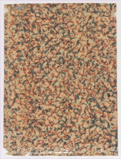 Sheet with overall splotchy pattern, 19th century.