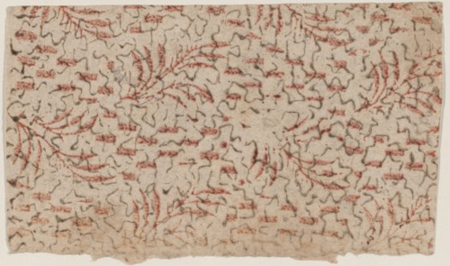 Sheet with overall abstract pattern, 19th century.