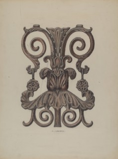 Section of Cast Iron Balcony, c. 1937.