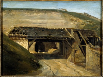 Entrance to a quarry in Montmartre, 1816.