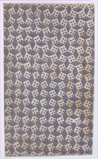 Sheet with overall geometric pattern, 19th century.