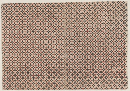 Sheet with overall geometric pattern, 19th century.