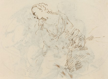 Female Figure (Penitent Magdalene?) [verso].