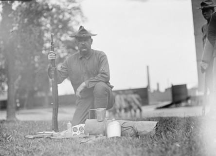 U.S. Army Inspection, New Equipment, 1910. Creator: Harris & Ewing.