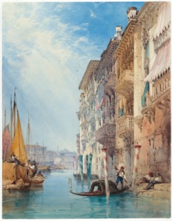 A Gondola on the Grand Canal, Venice, 1866.