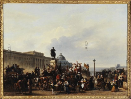 Masquerade on the Pont-Neuf, 1830.