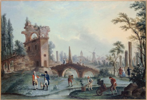View of the gardens of Monceau, c1778.