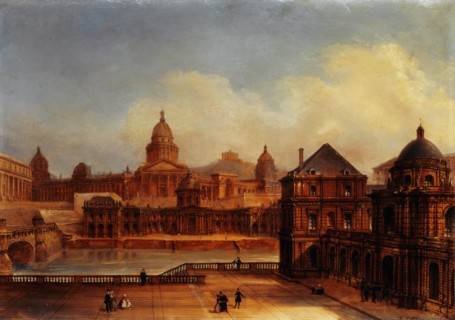 Composite view of Parisian landmarks, c1836.