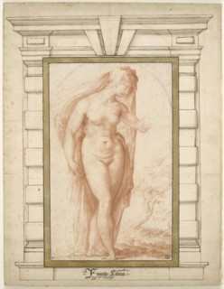 Veiled female nude. Creator: Salviati (Rossi), Francesco (1510-1563).
