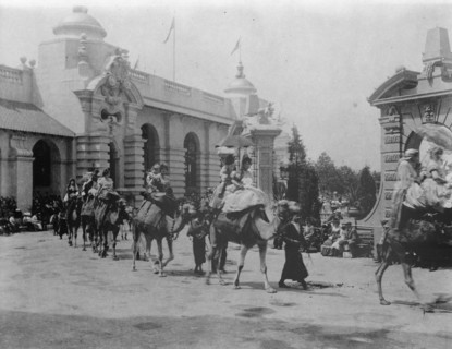 Pan-American midway parade, 1901. Creator: Frances Benjamin Johnston.