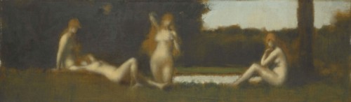 Nymphes à la sortie du bain, after 1877.