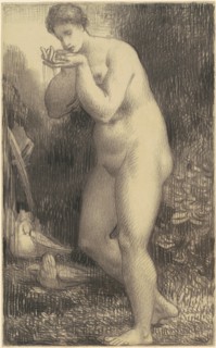 Nude Drinking at a Fountain, 1860s-1870s.