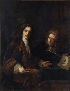 Portrait d'un maître et de son élève, c1700.