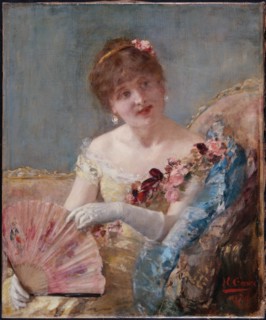 Femme à l'éventail (Portrait de Réjane?), 1879.