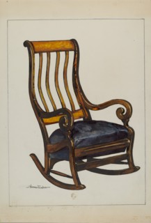 Rocker with Black Horse-hair Seat, c. 1937.