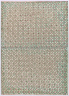 Sheet with overall floral and dot pattern, 19th century.