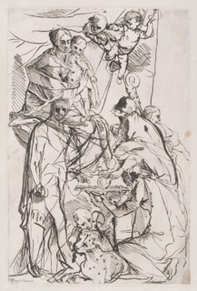 The adoration of the Virgin and Christ Child, 1700-1800.