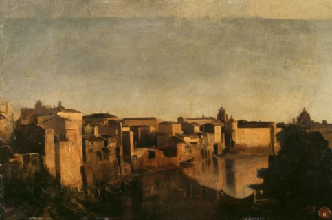 Le Tibre à Rome, between 1856 and 1862.