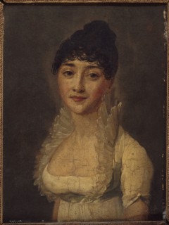 Portrait de femme en robe blanche, c1805.