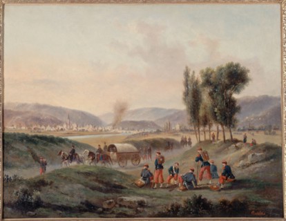 Sarrebruck after the battle, August 5, 1870.