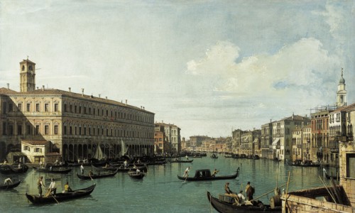 The Grand Canal, seen from the Rialto Bridge, c1725.