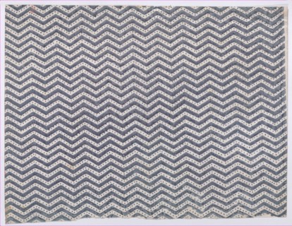 Sheet with overall curved abstract pattern, 19th century.