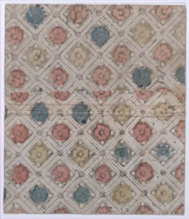Book cover with overall pattern of rosettes, 19th century.