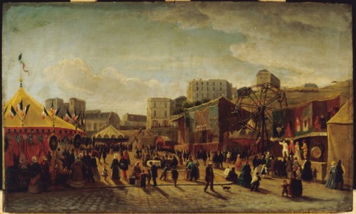 Funfair, place Saint-Pierre, Montmartre, in 1861.
