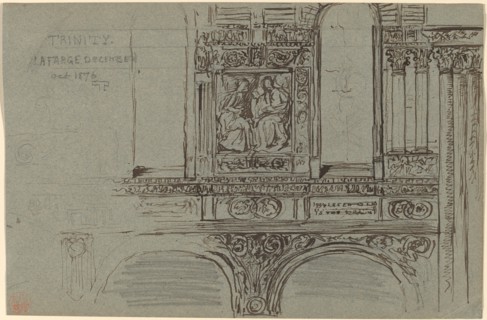 Trinity Church, Boston (nave) - Mural Study, 1876.
