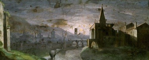 Landscape at dawn , ca 1565-1570. Creator: Arbasia, Cesare (c. 1547-1607).
