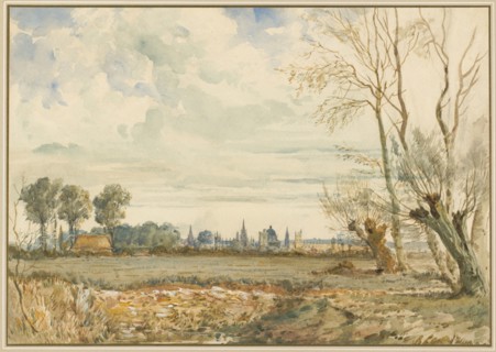 Meadows with a Distant View of Oxford, 1830s.