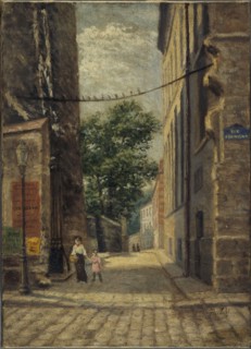Rue Rataud, at the corner of rue Lhomond, c1900.