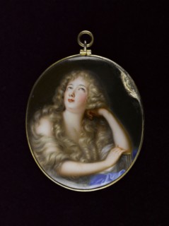 Portrait d'une jeune femme blonde en "Madeleine".