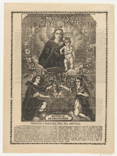 Broadsheet relating to Our Lady of Refuge with prayer, 1905.