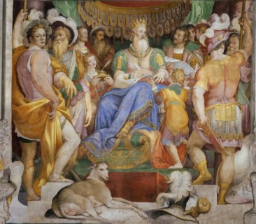 The Donation of Charlemagne, c. 1565. Creator: Zuccari, Taddeo (1529-1566).