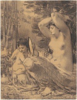Nude with Cherub Holding a Mirror, 1860s-1870s.