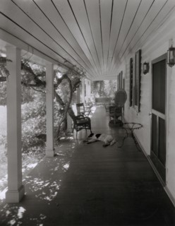 Owings Mills, Baltimore, Maryland, 1933. [Veranda with dog asleep].