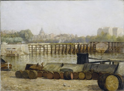 View of Ile Saint-Louis pier, in the morning, 1901.