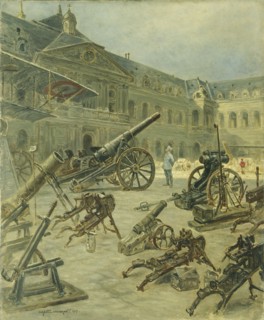 War trophies in the courtyard of les Invalides, in 1917.
