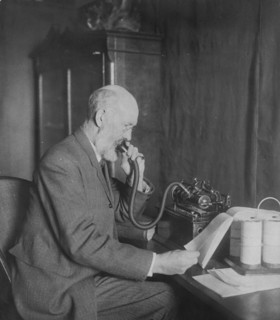 Mr. Welch, National Phonograph Co., n.d.. Reading into dictaphone.