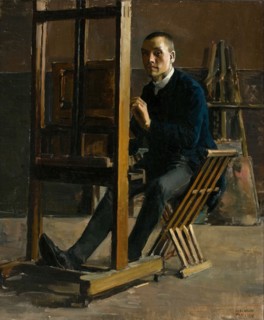 Self-Portrait at the Easel, 1885. Private Collection.