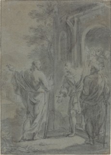 Figures (Christ Calling One of the Apostles?), 17th century.