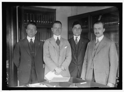 David Lawrence?, 2nd from left, between 1916 and 1918.