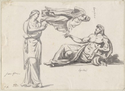 A River God and Two Classical Sculptures, 1775/80.