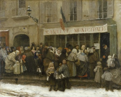 City canteen during the siege of Paris (1870-1871), c1870.