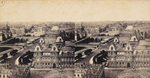The seven bridges on the Seine / Paris, between 1860 and 1862.