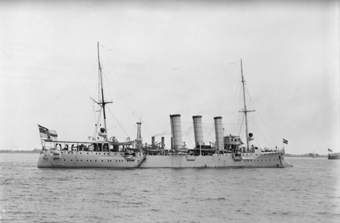 German Squadron Visit To U.S. Battleship 'Bremen', 1912.