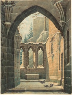 Ruins of the Oybin Monastery in Winter, c. 1830.
