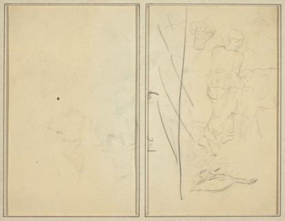 Woman with Cow, and Goose; Counterproof [verso], 1884-1888.