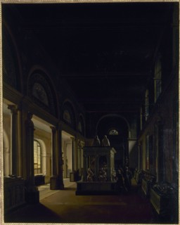 15th century room in the Museum of French Monuments, circa 1815.